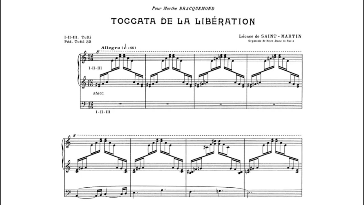 Saint-Martin, Léonce de (1944): Toccata de la Libération en la mineur, op. 37 - Michel Estellet-Brun