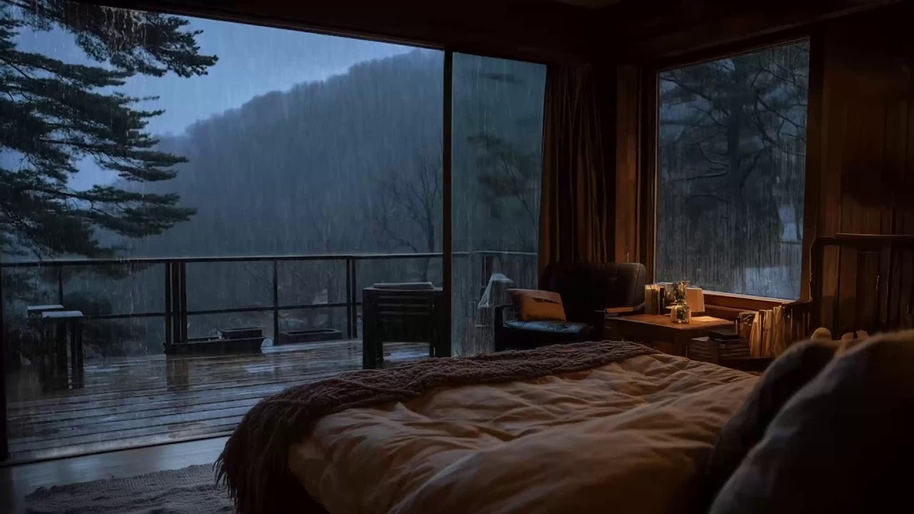 🔴 LIVE 24/7 – Soft Jazz & Deep Night Rain 🌙🎷 Peaceful Sleep Ambience for Deep Rest