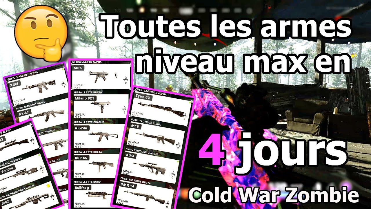 Tuto FR - Mettre ses Niveaux d'Arme Max Rapidement ( Guide Camouflage Or ) [ Cold War Zombie ]