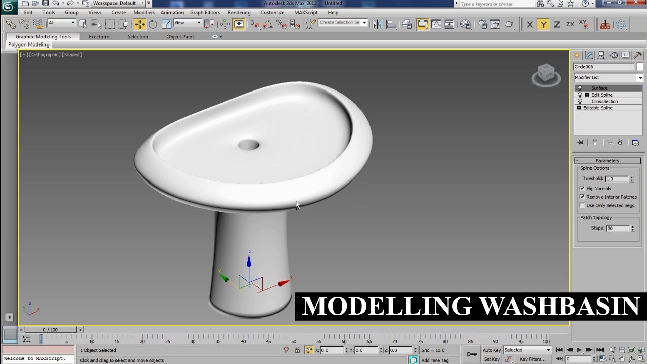 3Ds Max - Modelling Washbasin In 3Ds Max