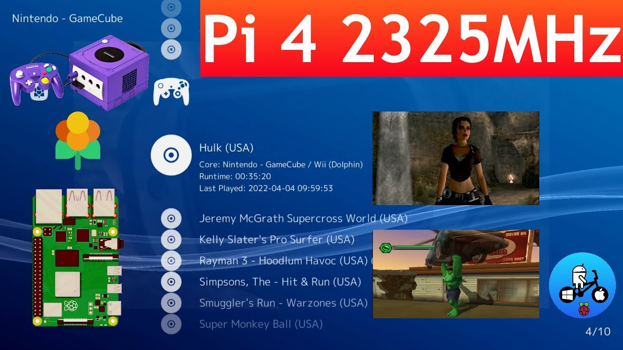 Best Nintendo GameCube emulation so far! Raspberry Pi 4 2325MHz Overclock.