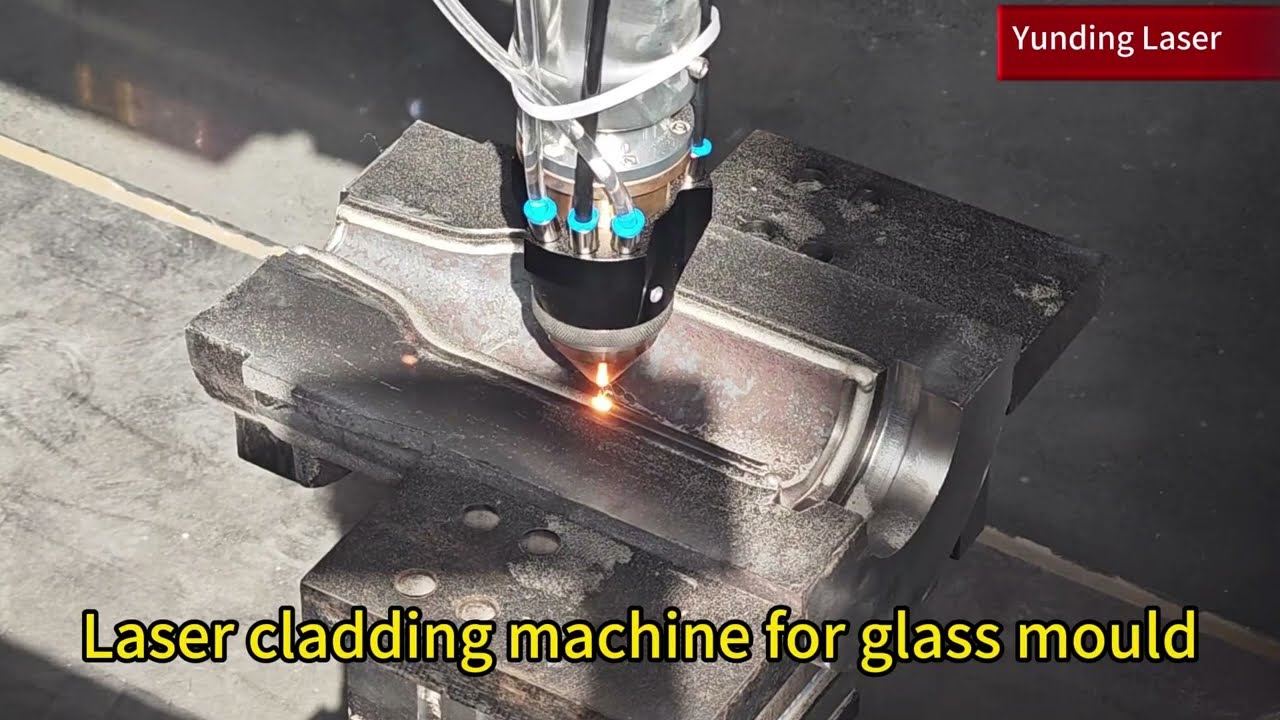 laser cladding machine for glass  mould #lasercladding #glassmold  #glassmould #blankmold #blowmold