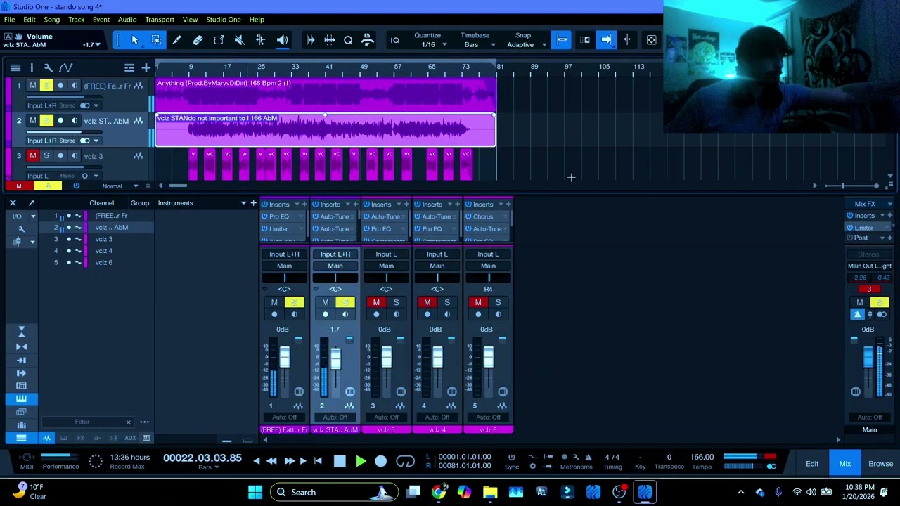 STANdo makes a song with zomby beats