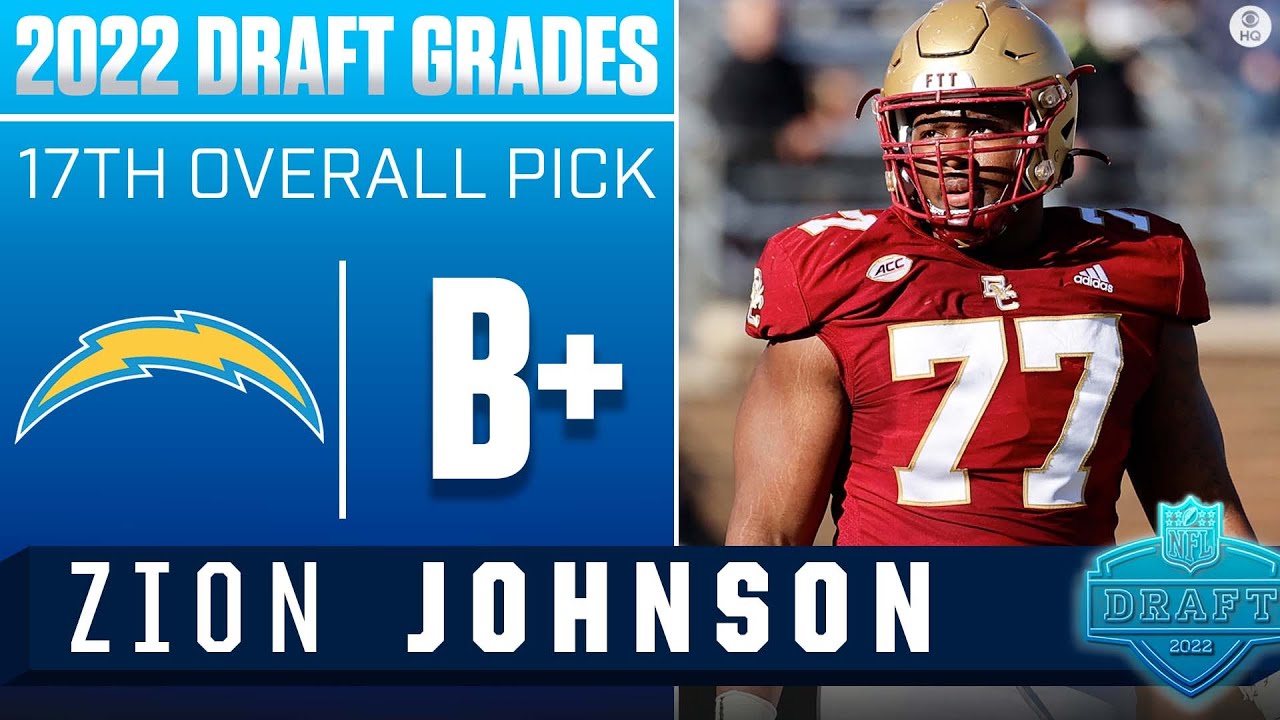 Chargers Take VERSATILE OL Zion Johnson With No. 17 Pick I 2022 NFL Draft Grades