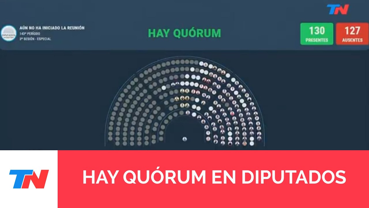 CONGRESO/REFORMA LABORAL: hay quórum en diputados