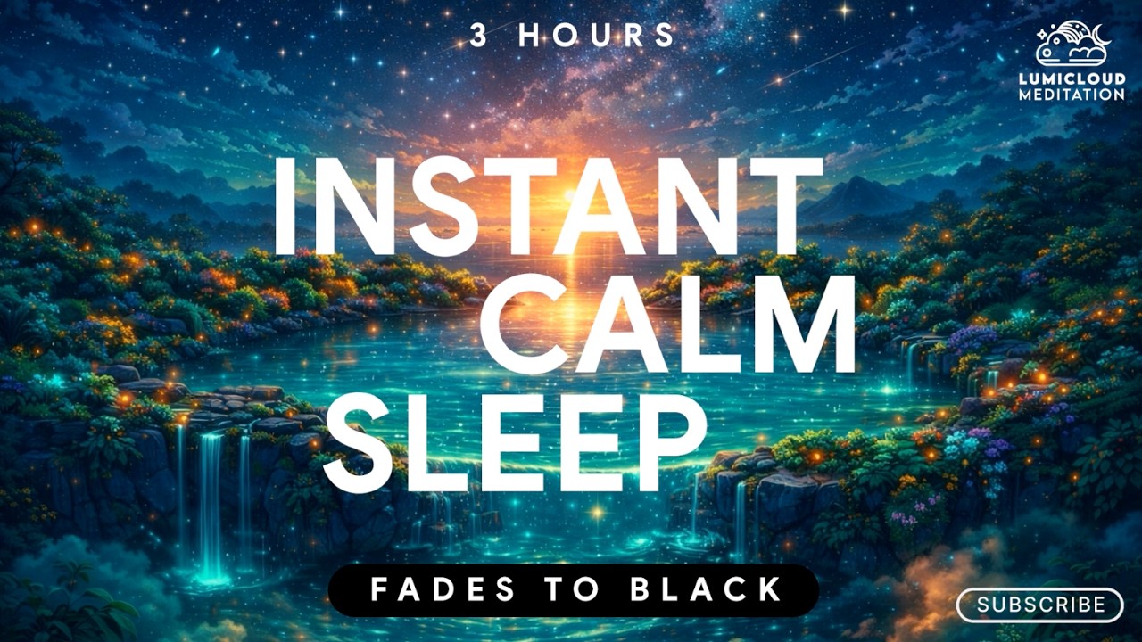 Stress & Anxiety Healing Sleep Meditation + 7Hz Binaural Beats | Deep Sleep & Insomnia Relief