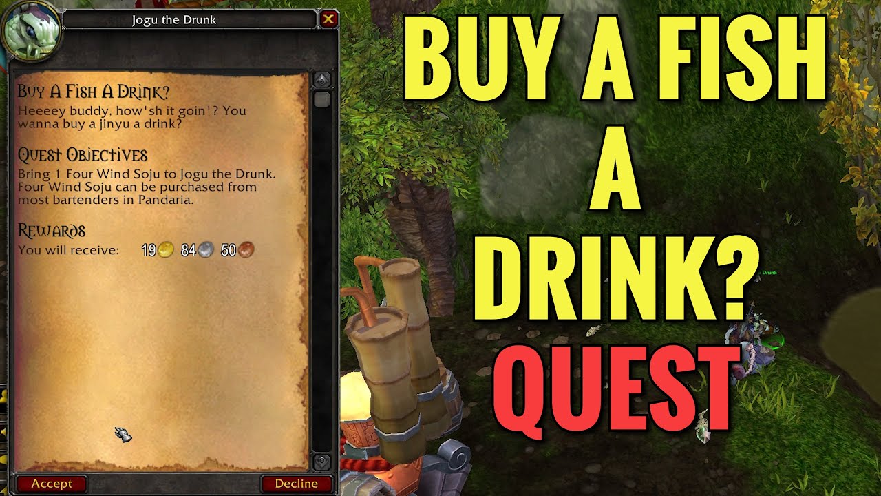 Задание «Купить рыбку и выпить?» (WoW MOP)