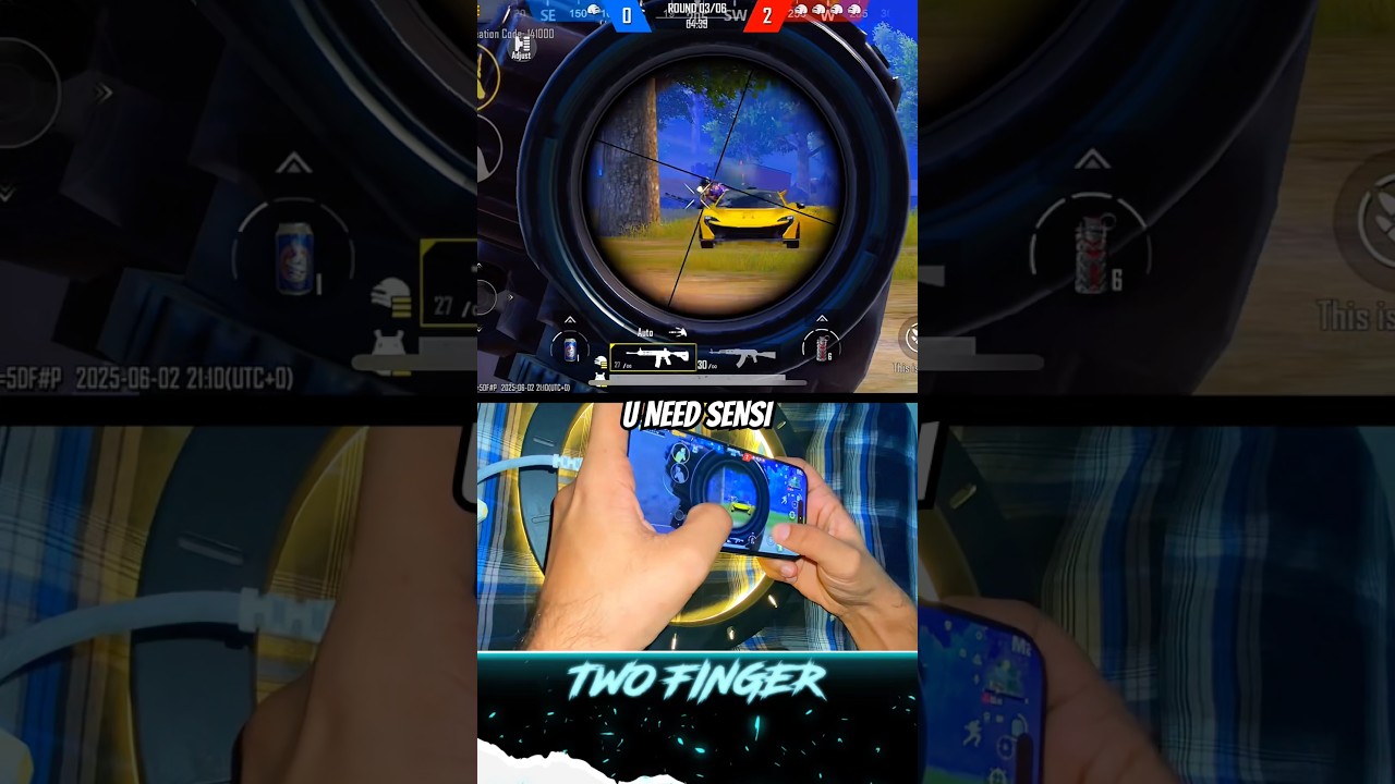 💥The REAL Two Finger Champion 👑6x Spray That Melts Enemies😈iPhone 15 Pro Handcam Gameplay✅#pubgm