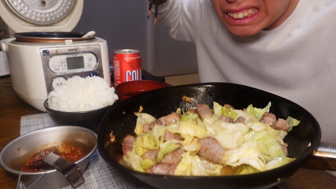大量のラードで焼く鉄板焼き肉、ギルティーすぎて滅！