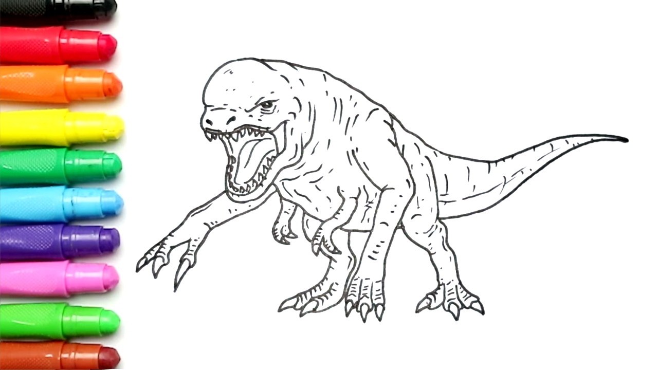 How To Draw Distortus Rex Easy (Jurassic World Rebirth)