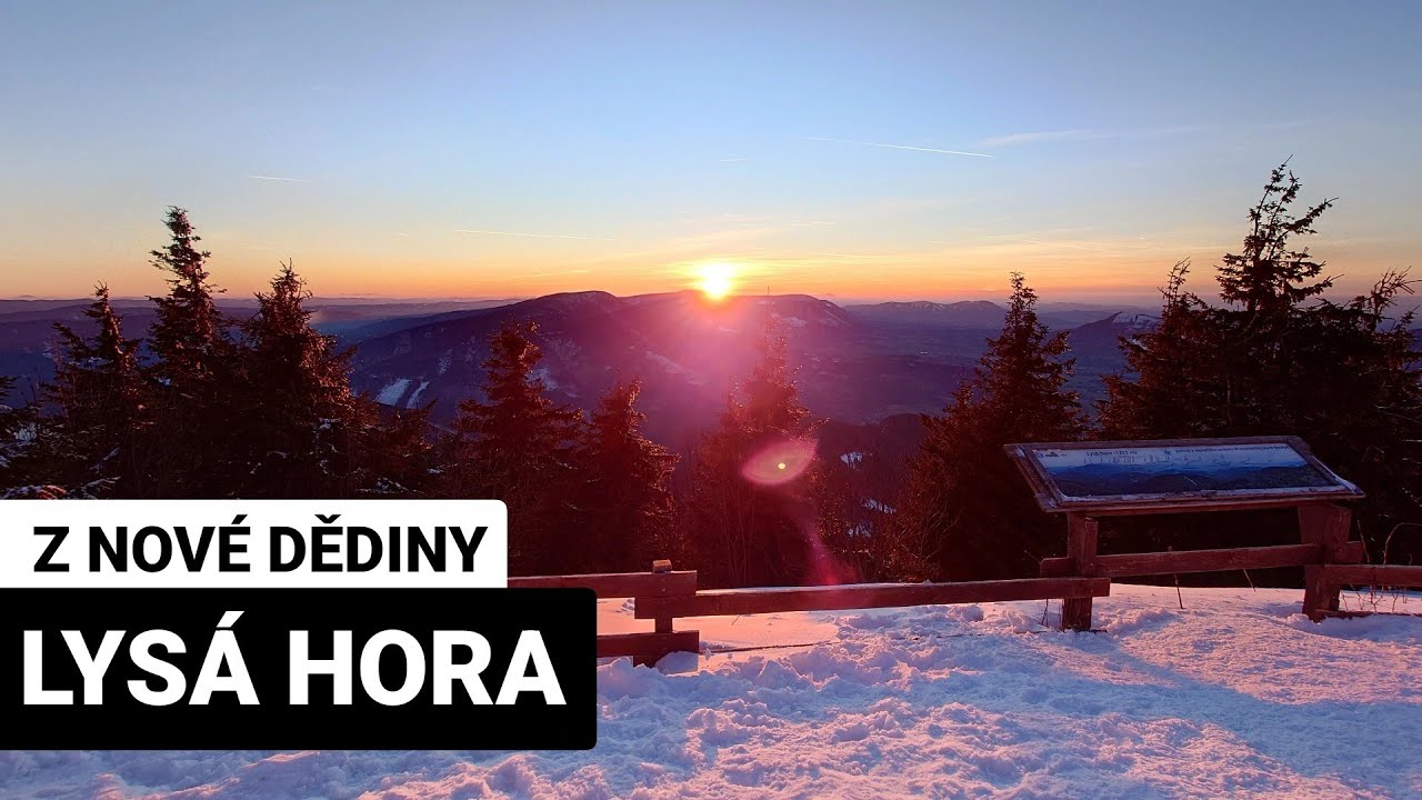 Lysá hora z Nové Dědiny a západ slunce | KRÁSY BESKYD