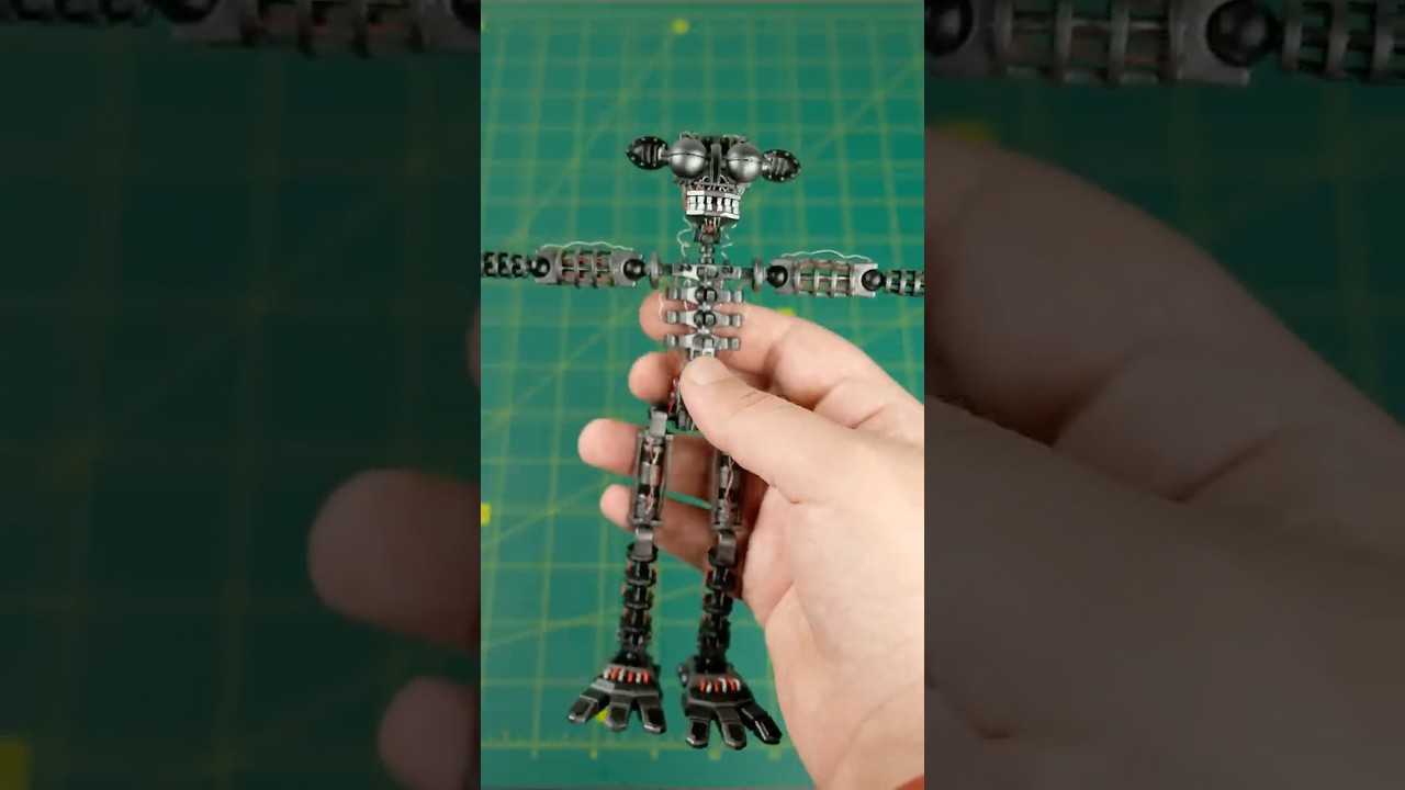 Articulated Endo-02 figure! #shorts #fnaf #fnaf2 #endo #endo02 #figure #puppet #3dprint #3dprinting