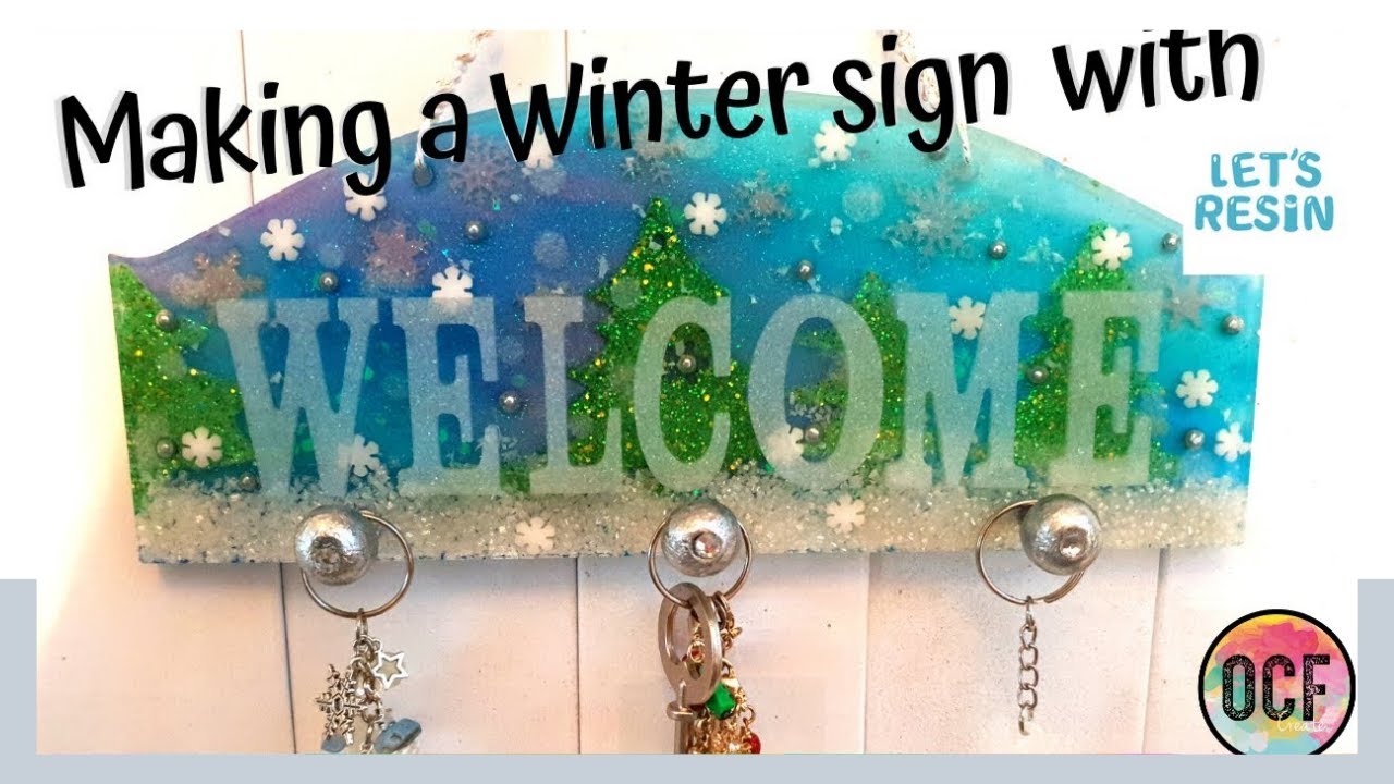 Let's Resin moulds - Making a welcome sign and Xmas decorations (Resin Art) @LETSRESIN