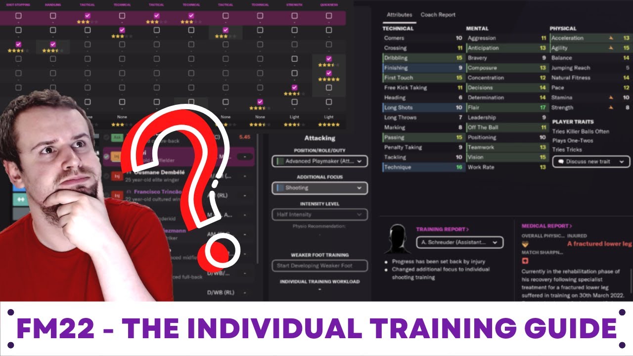 FM22 | A GUIDE TO INDIVIDUAL TRAINING | Football Manager 2022 Training Guide