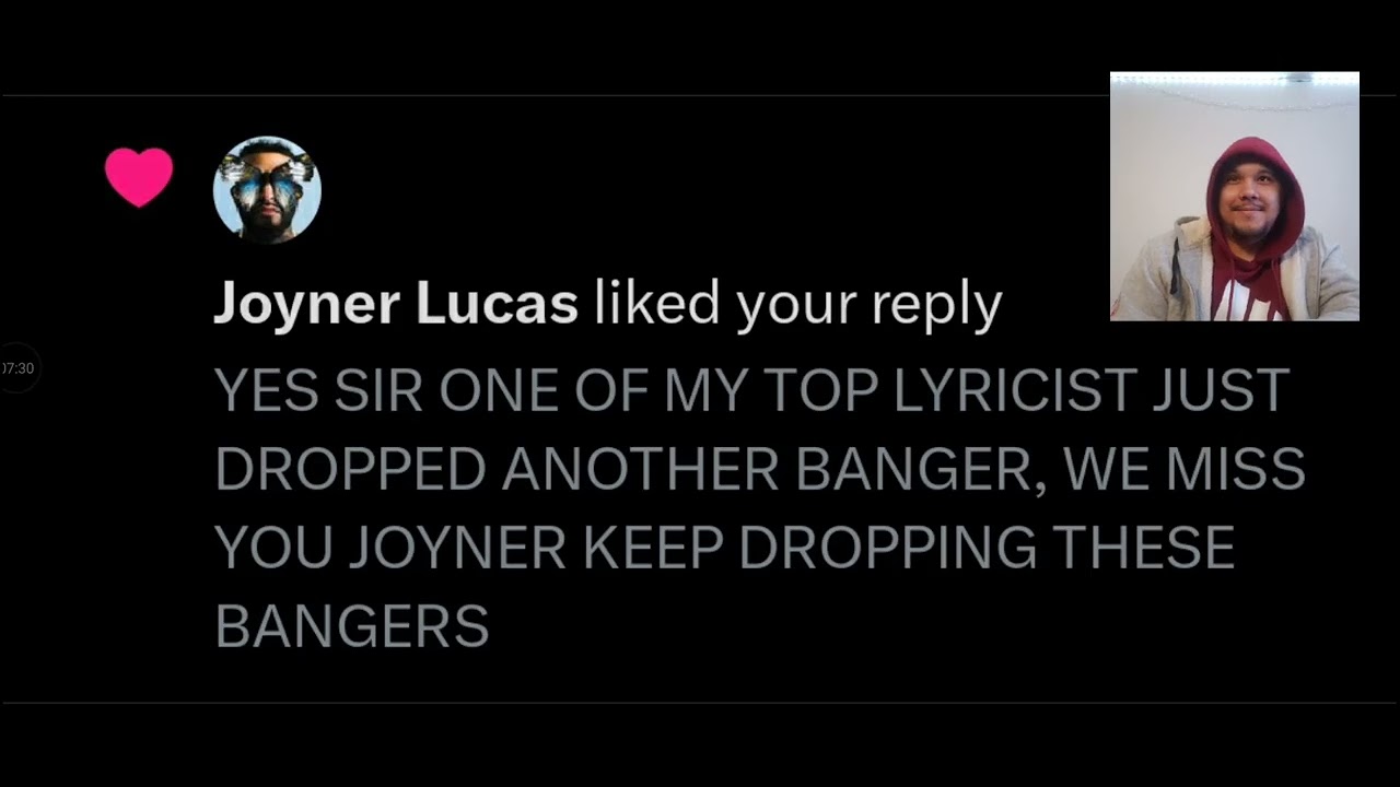 JOYNER LUCAS ACTUALLY LIKED MY POST