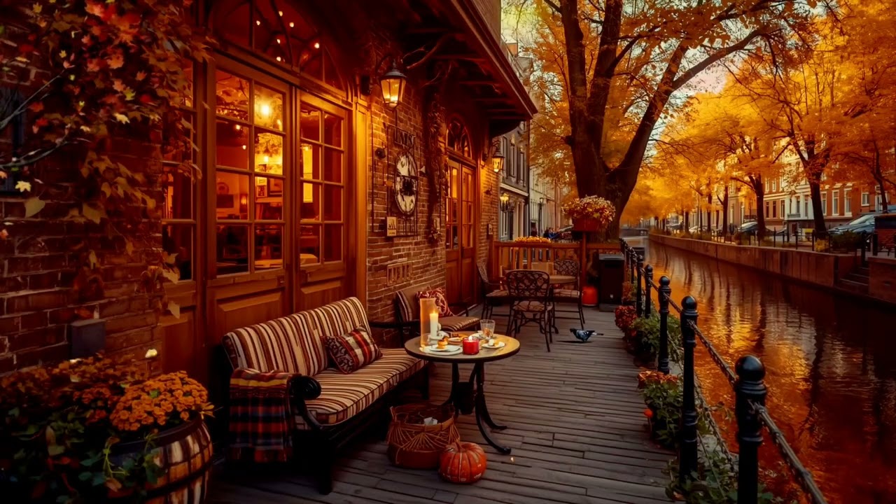Relaxing Autumn Piano 🍁 | Soft Piano with Peaceful River View for Work, Study & Focus