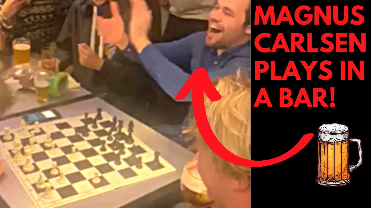Magnus Carlsen GOES TO A BAR and CRUSHES FIDE master while TRASH TALKING