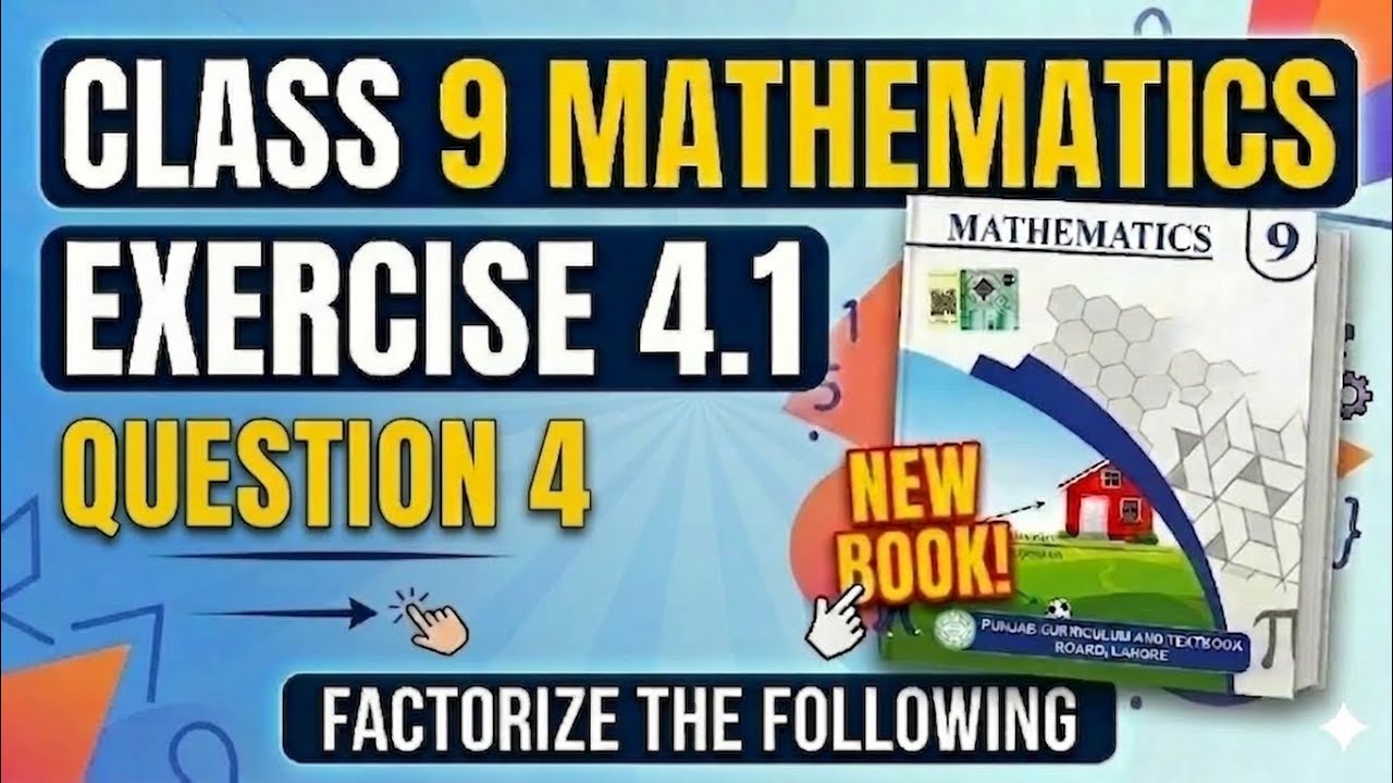 Class 9 Maths New Book Exercise 4.1 Question 4 Part i to iv | Punjab Board