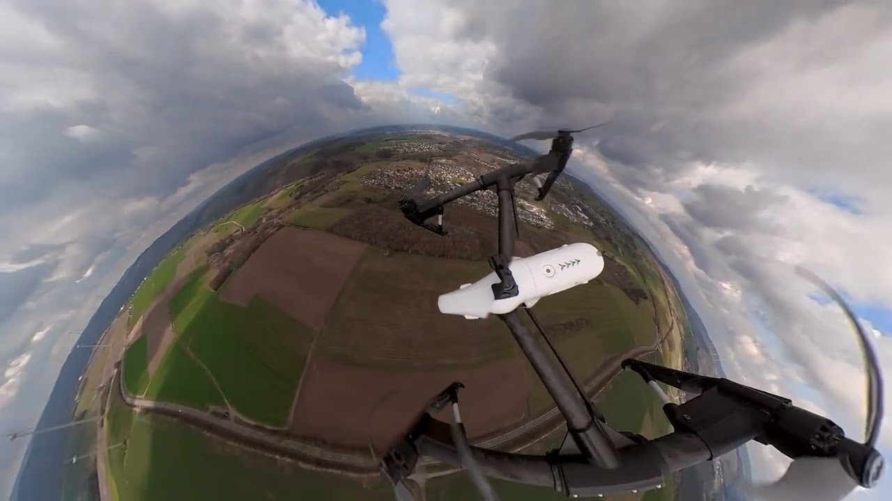 Insta 360 One X2 mounted on DJI Inspire 1