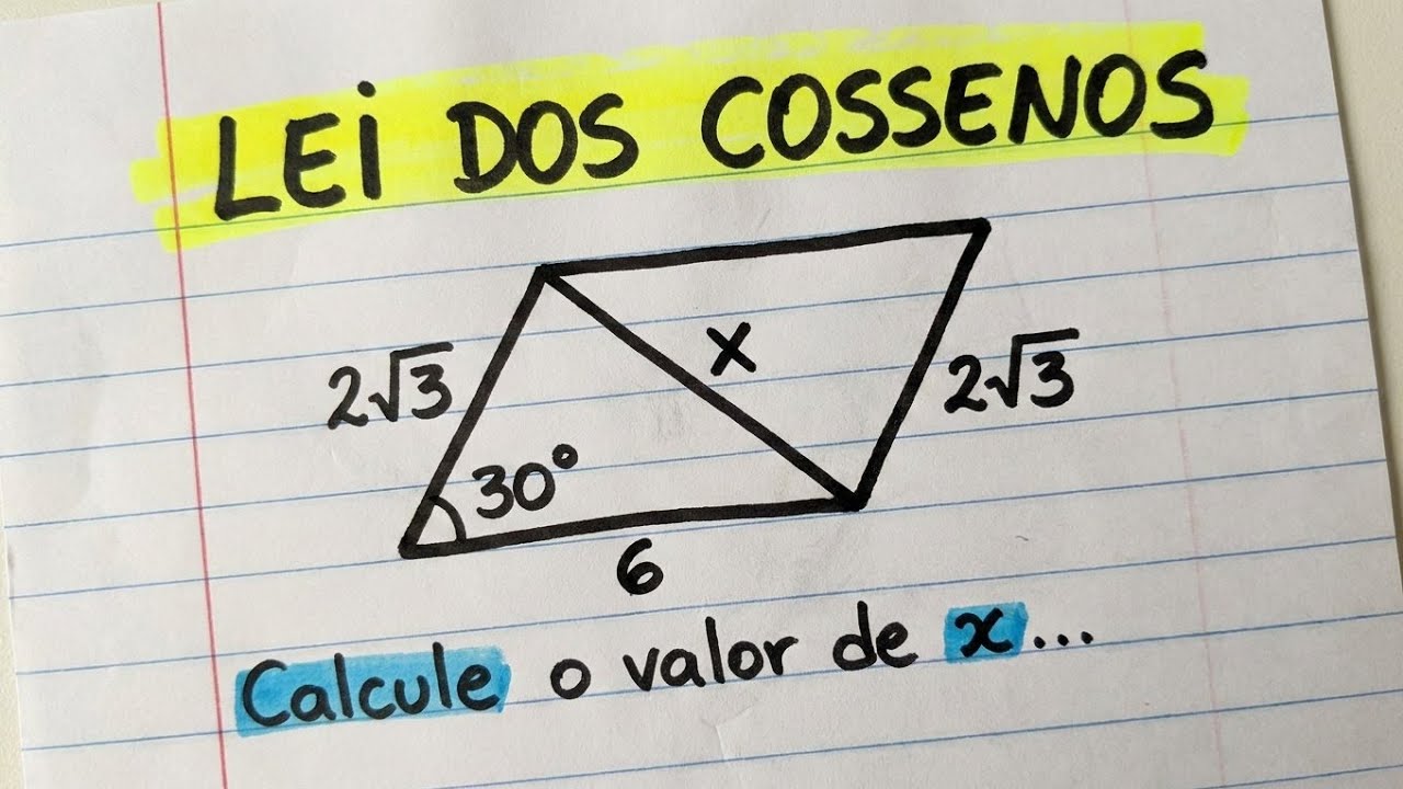 Tem que Usar a Lei dos Cossenos para Achar o X