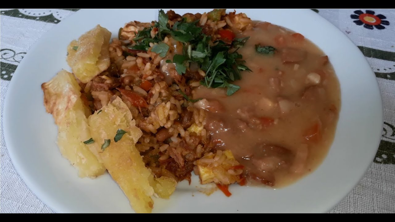 Baião de Dois com Caldo de Mandioca