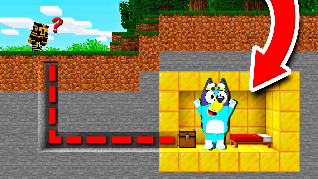 ENCUENTRO LA BASE SECRETA DE BLUEY EN MINECRAFT 😱