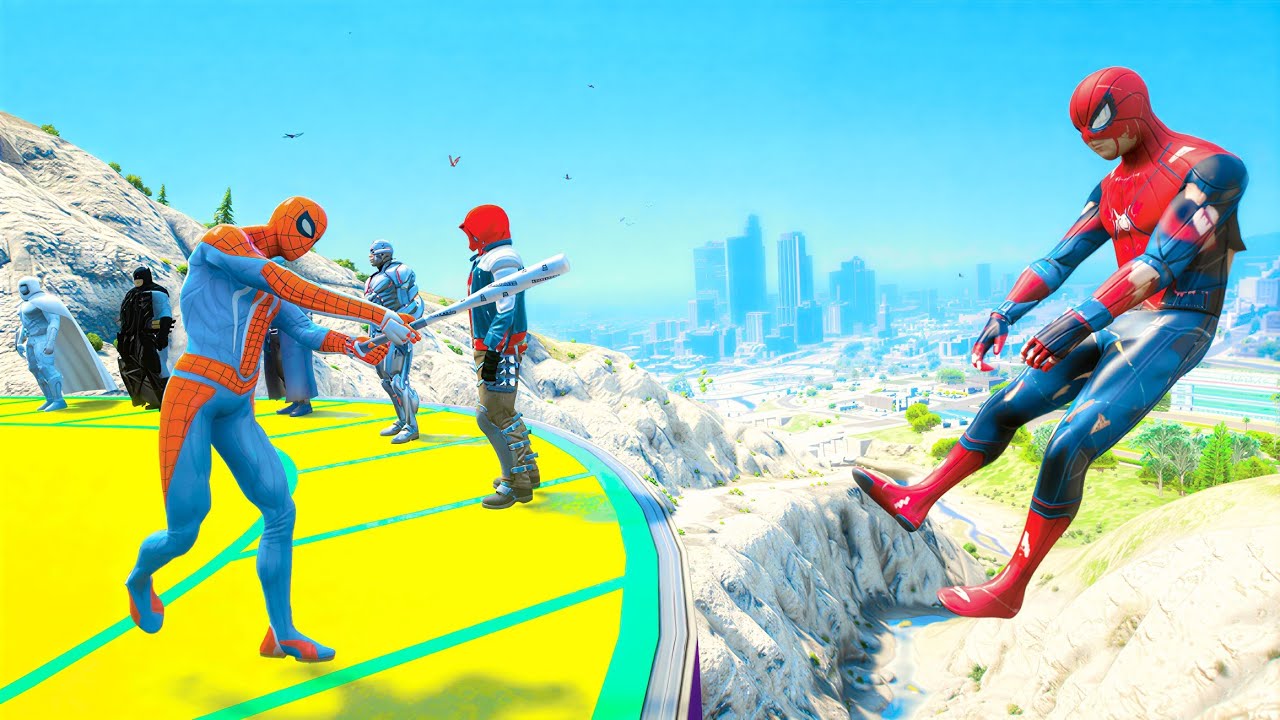 GTA 5 SPIDER-MAN WITH A BASEBALL BAT vs SUPERHEROES! (Euphoria Physics) Ep.6