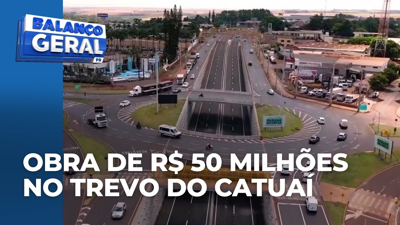 Obra de mais de R$ 50 milhões, trevo do Catuí será inaugurado com a presença do Ratinho Jr.