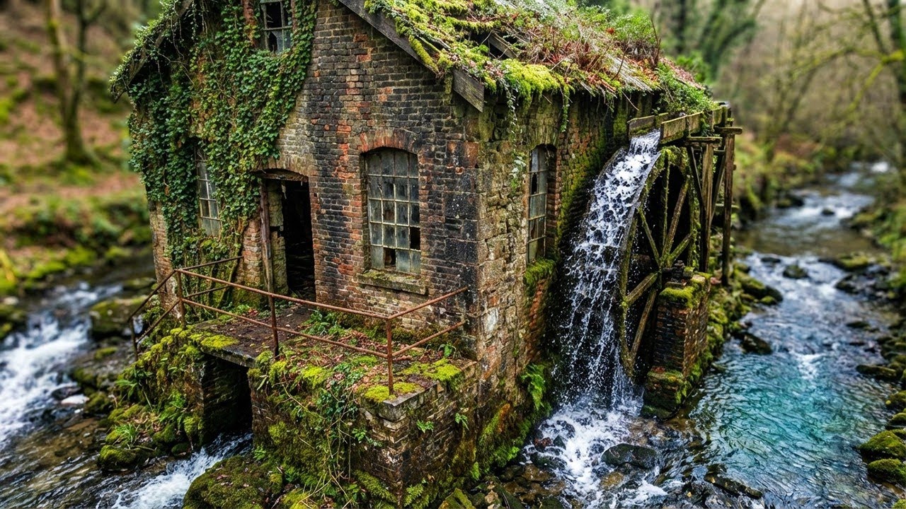 I Turned an Abandoned Watermill into a Luxury Survival Home (Silent ASMR)