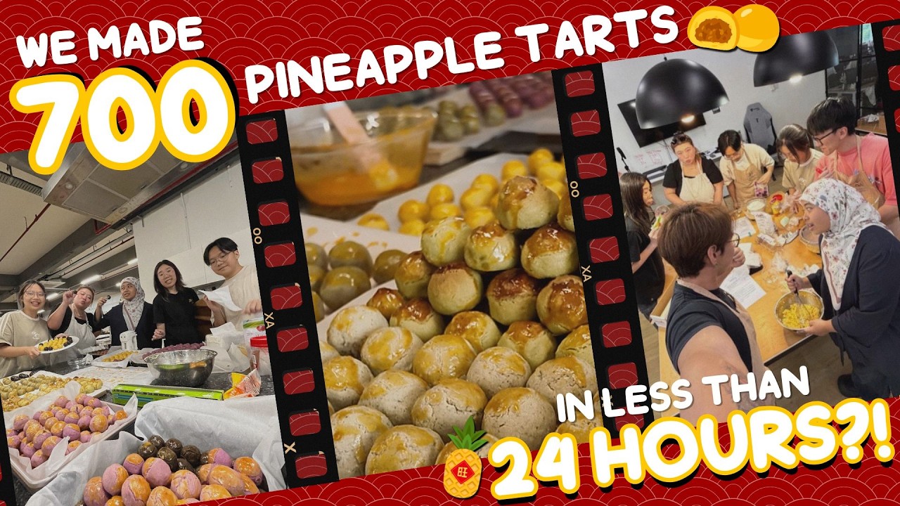 Can We Bake 700 PINEAPPLE TARTS For The Entire Office?! 🍍