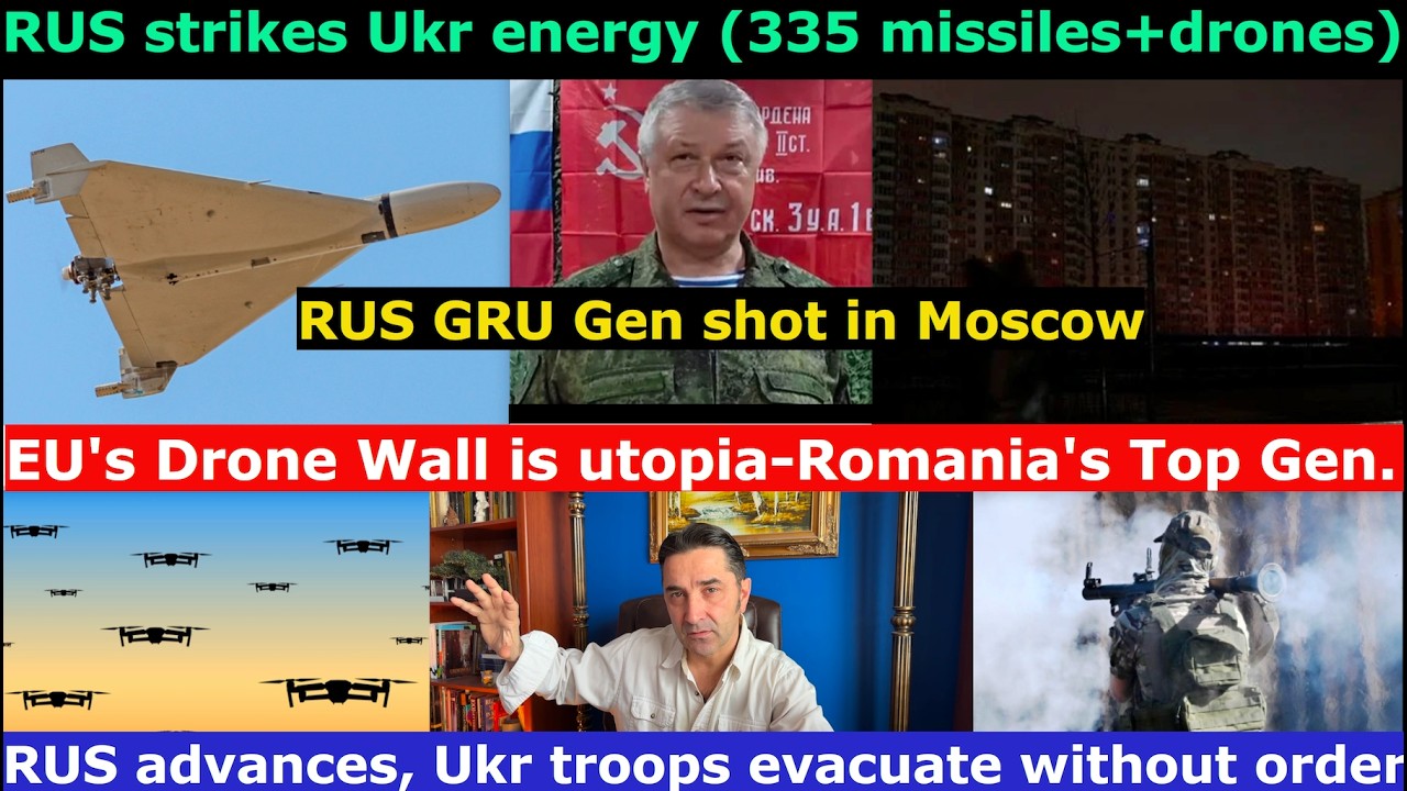 RUS strikes Ukr energy infrastructure. Rus advances, Ukr leave positions without order. GRU Gen. hit