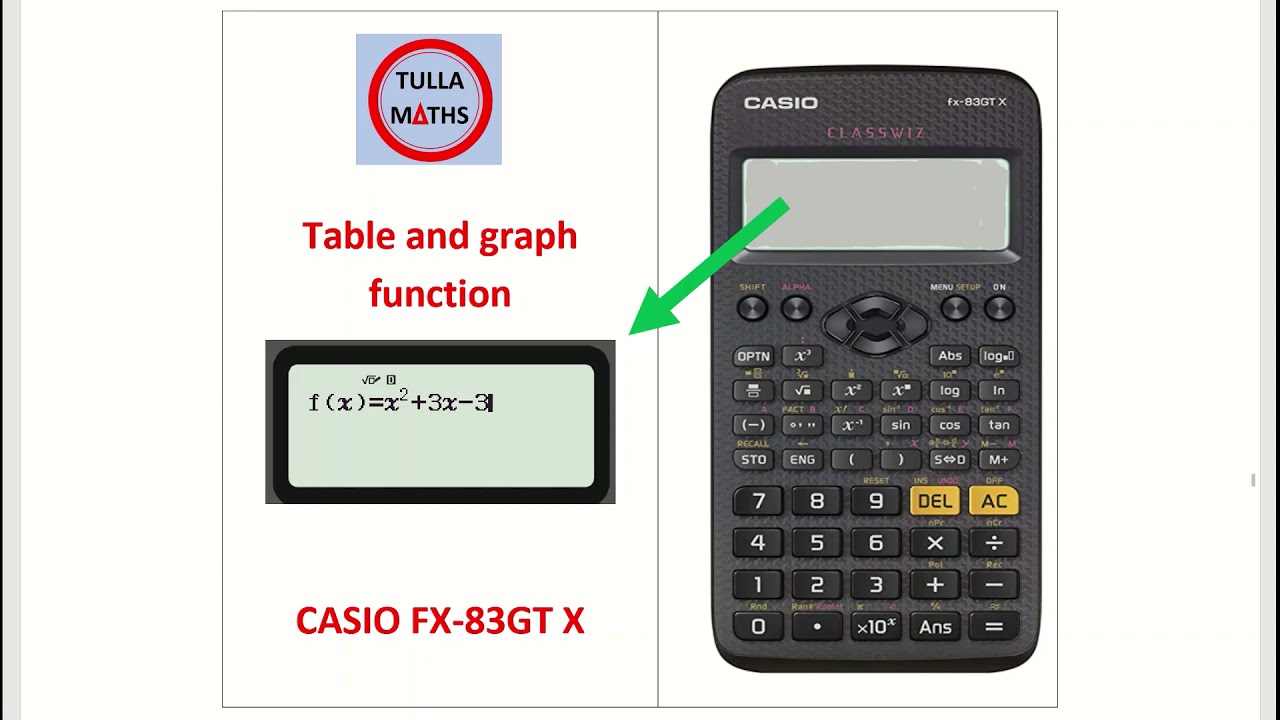 Табличные и графические функции калькулятора Casio fx 83gtx (новый)
