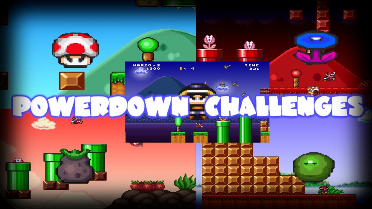Mario Forever Powerless Adventure 1.9 Powerdown Challenges Completed