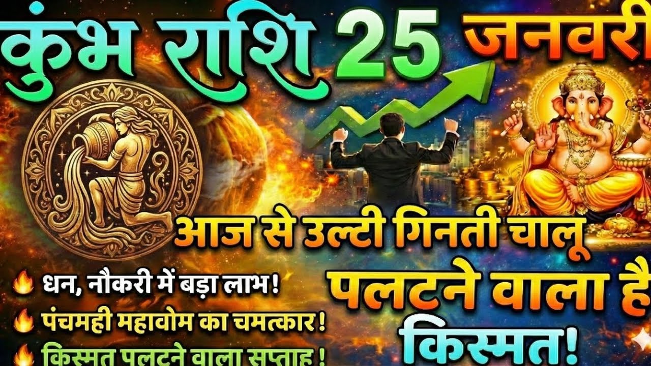 कुंभ राशि 25 जनवरी 2026 | Kumbh Rashi 25 January 2026 | Aaj Ka Kumbh Rashifal | #kumbhrashi 
