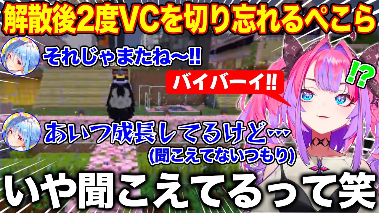 解散後VCを二度も切り忘れぶっちゃけ話をヴィヴィに聞かれてしまう兎田ぺこら【ホロライブ/ホロライブ切り抜き】