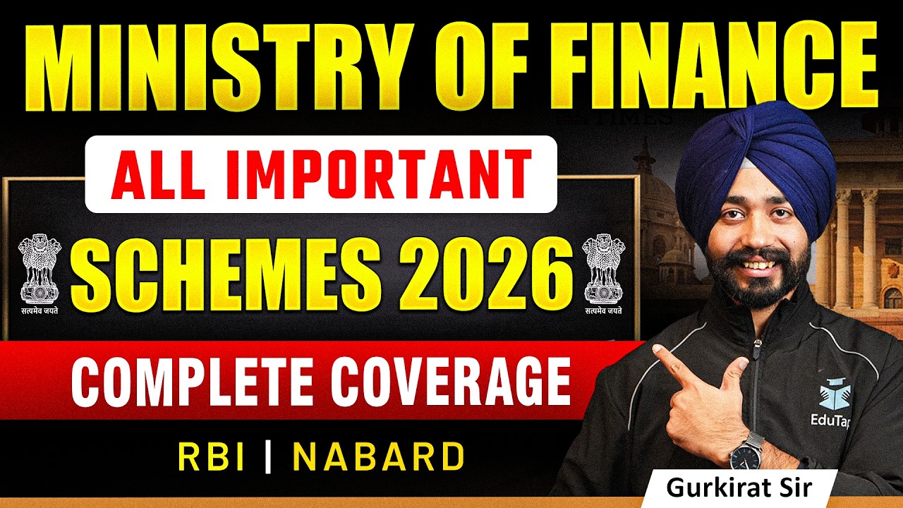 Important Govt Schemes for RBI Grade B & NABARD Grade A 2026 of Ministry of Finance | EduTap