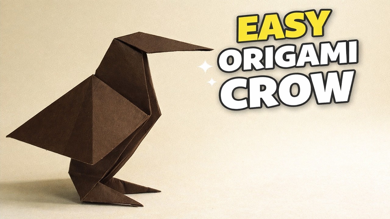 Fold a Cool Origami Crow  | Make a easy paper Crow in 5 Minutes