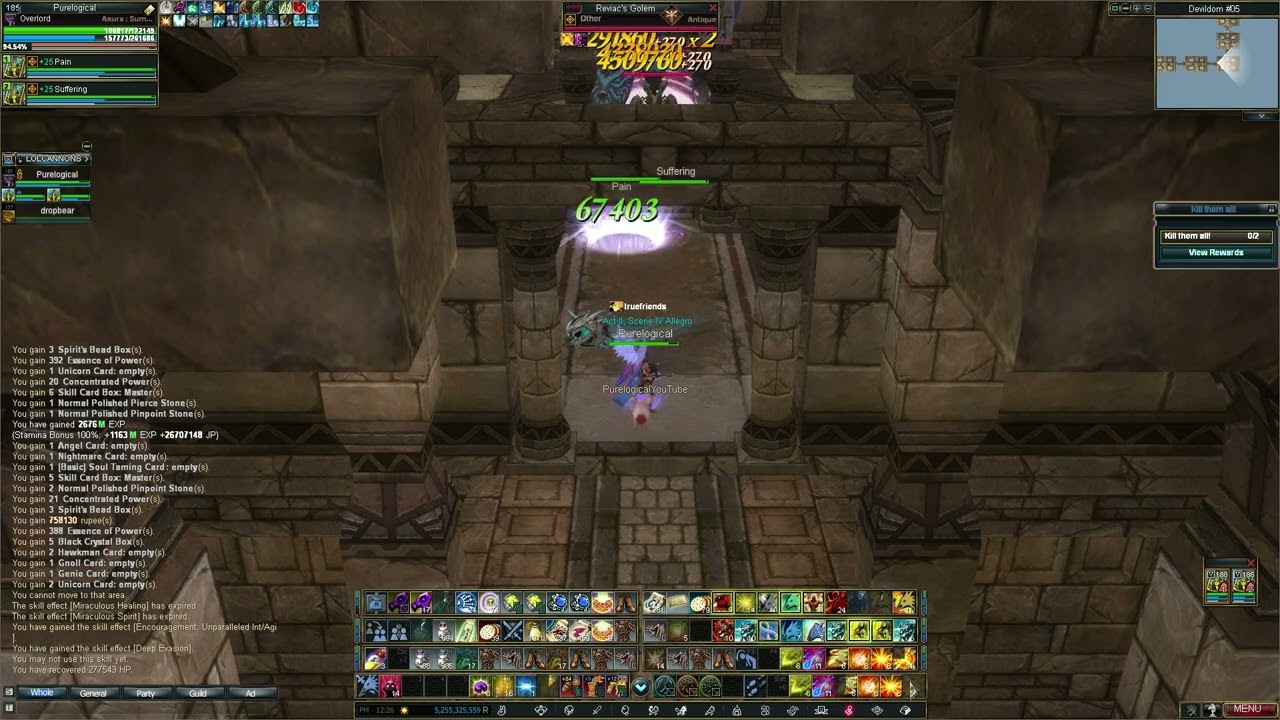 Rappelz - Lvl 185 BS Overlord, DD6 run (no DG's)