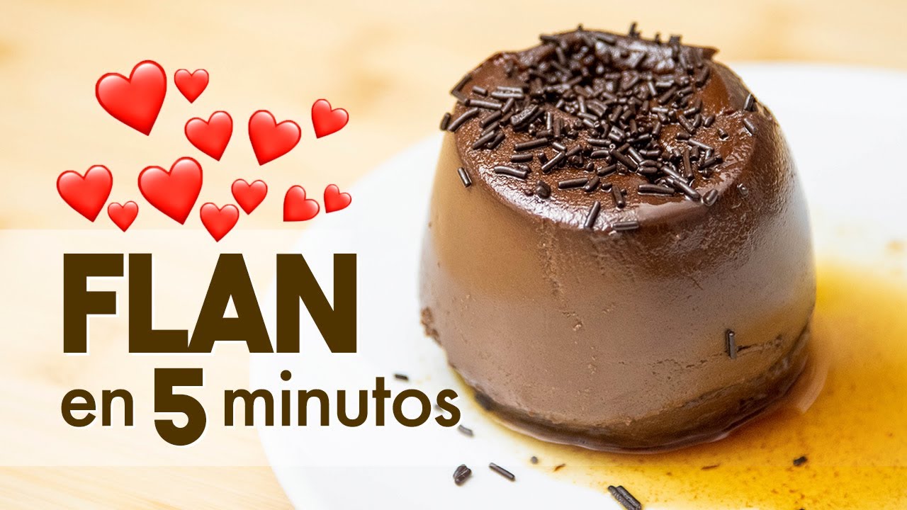 FLAN de CHOCOLATE en MICROONDAS 🍮  | en 5 minutos