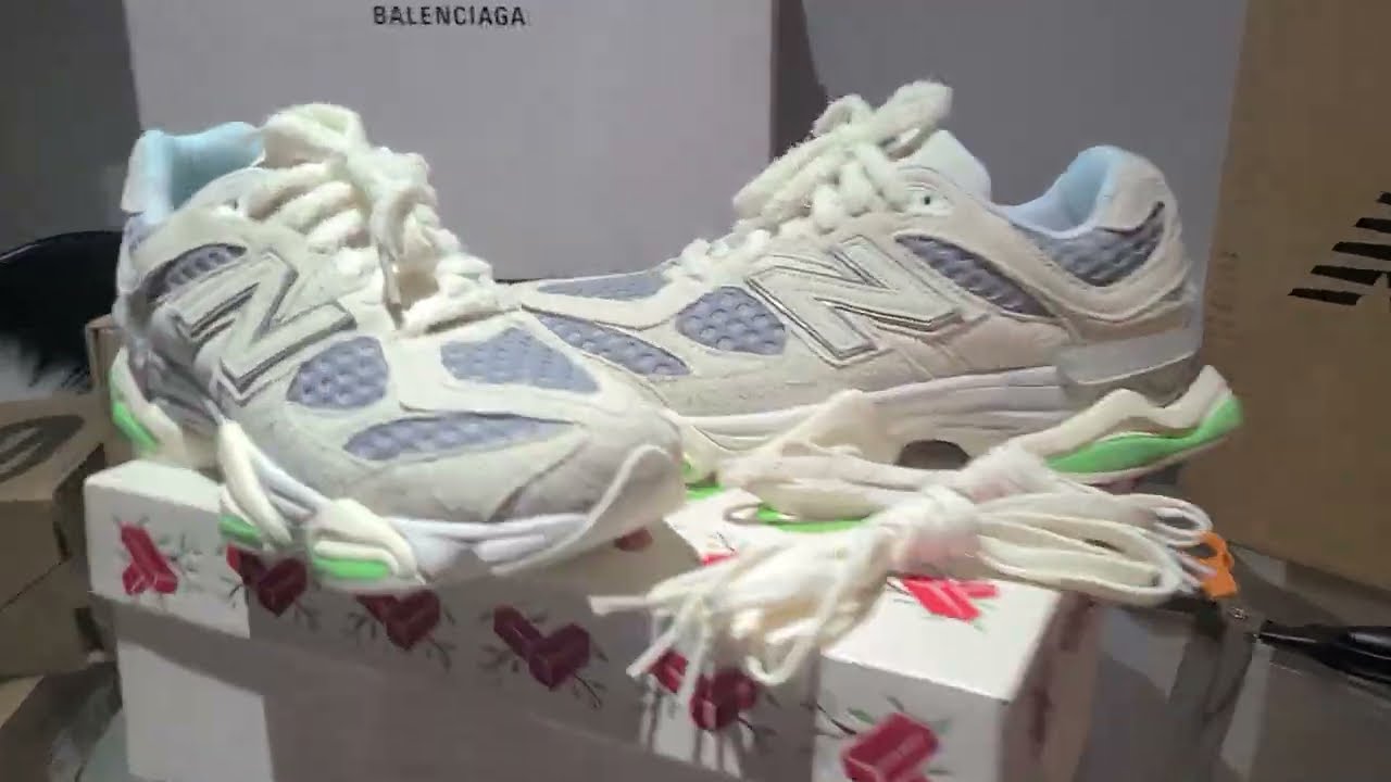 New Balance 9060 Bricks and Wood Angora with Rain Cloud Unboxing and On Feet