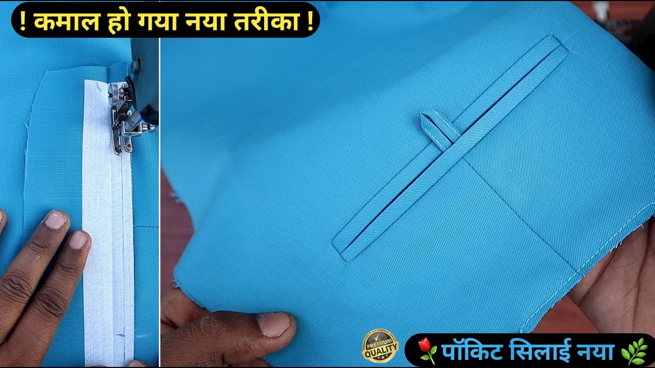 Pant back pocket stitching / pant back Bone pocket stitching / Pant ki back ready karna sikhe