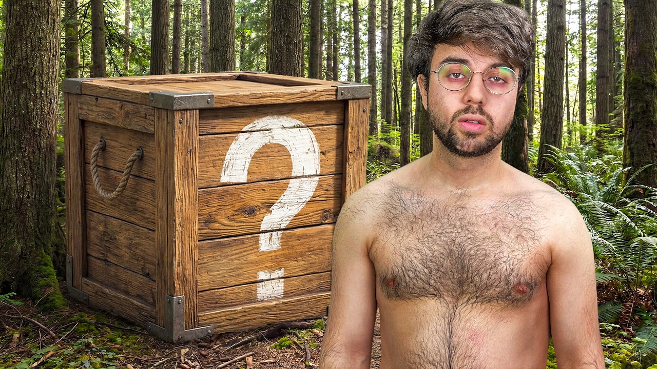 24 Stunden im Wald, NUR mit einer Survival Mystery Box