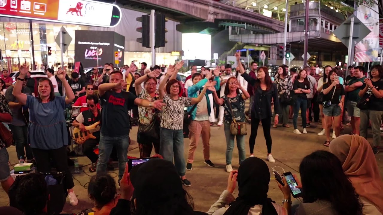 吉隆坡夜市街頭音樂  海闊天空 -- CK & Fans 唱遊馬來西亞之旅190828