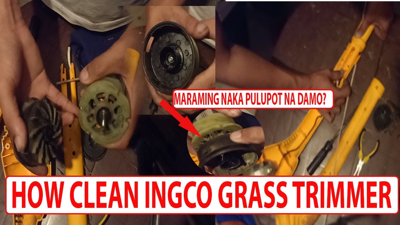 PAANO LINISIN ANG INGCO GRASS TRIMMER? AT PAANO TANGGALIN ANG CUTTER HEAD PLATE?