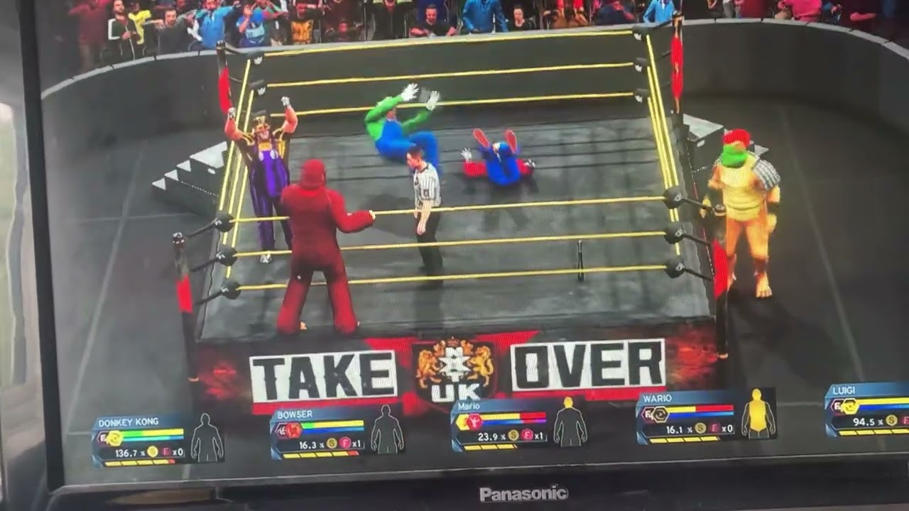 The Super Mario Bros Extreme Rules WWE Match!! Ft. Wario, Bowser & Donkey Kong!