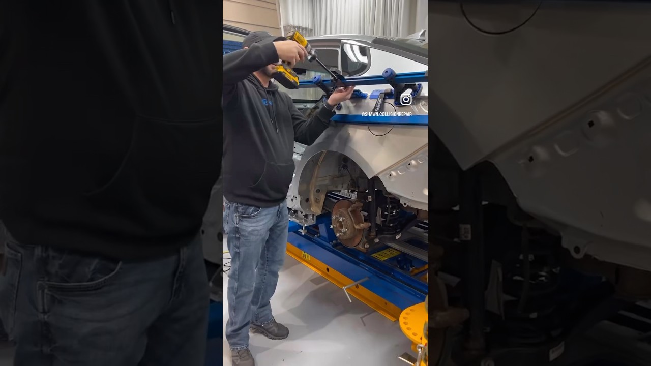KECO Glue Pulling Training with Danny! #autobody #auto #automobile #collisionrepair #glue #shorts
