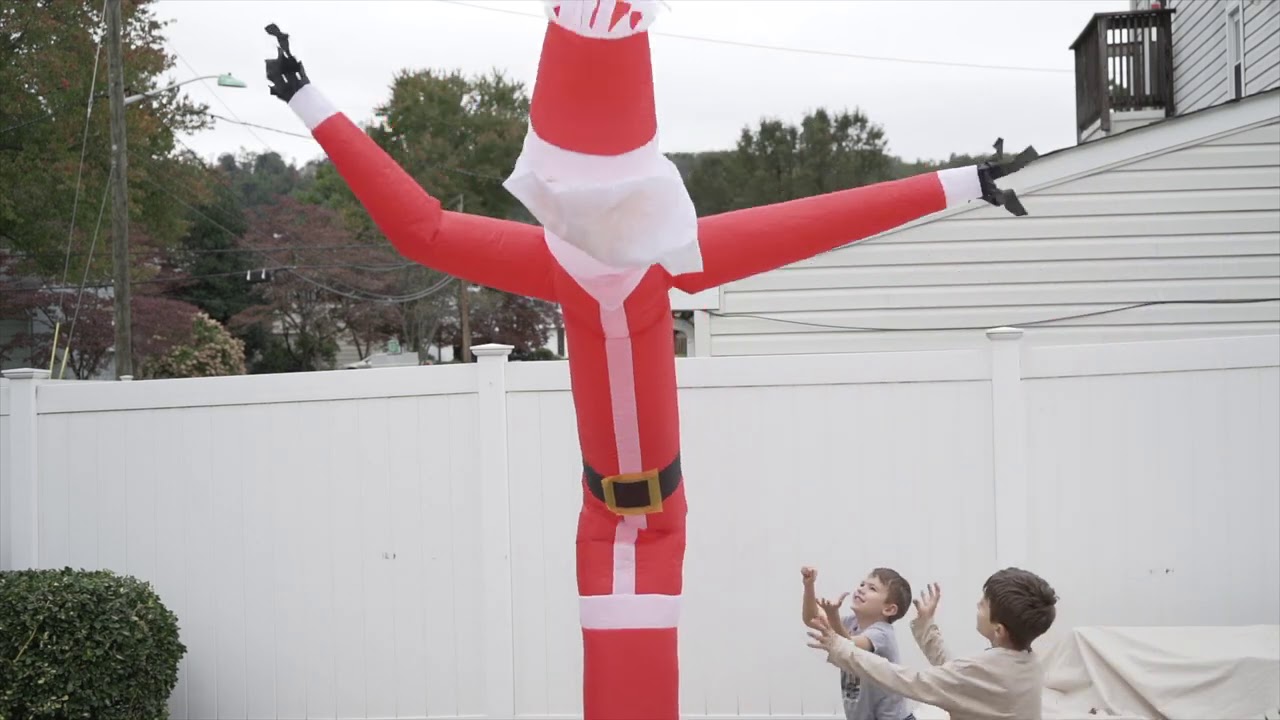 Jolly Jiggler Giant Sized Santa Airblown Inflatable Christmas 2020 4K Unboxing