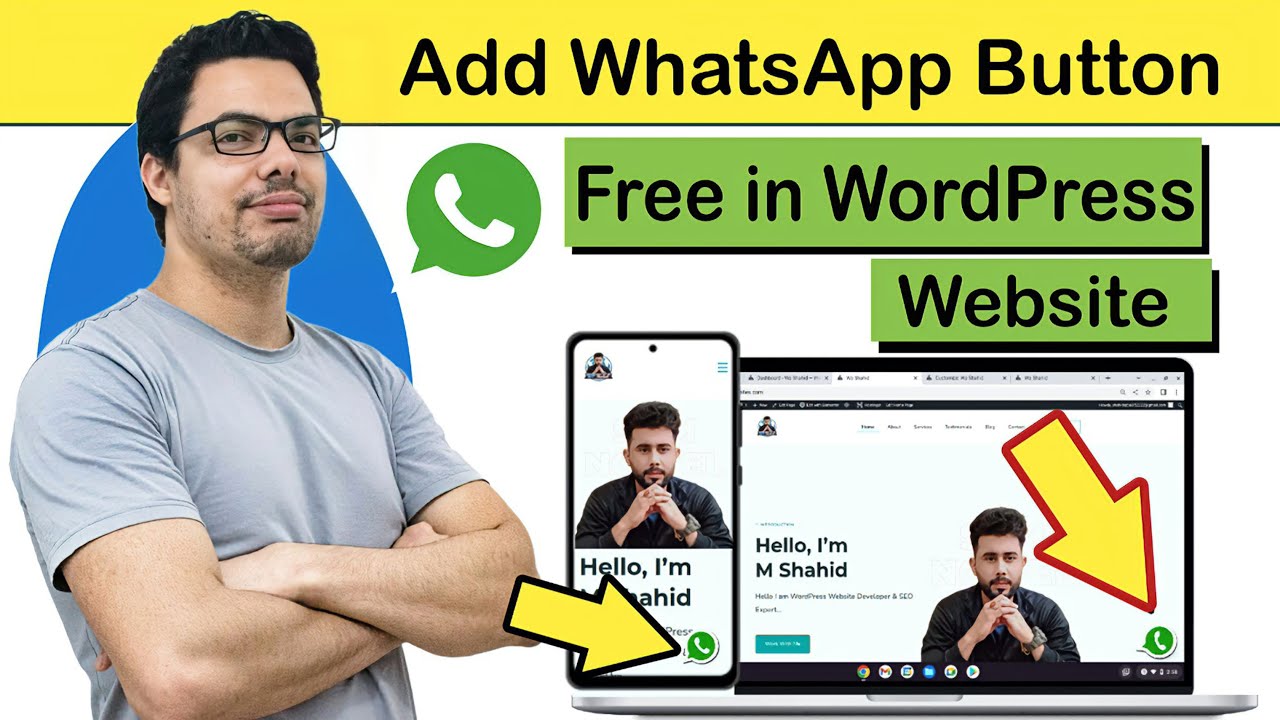 How to Add WhatsApp Floating Button in WordPress for Free 🔥✅ Add WhatsApp to WordPress 🚀