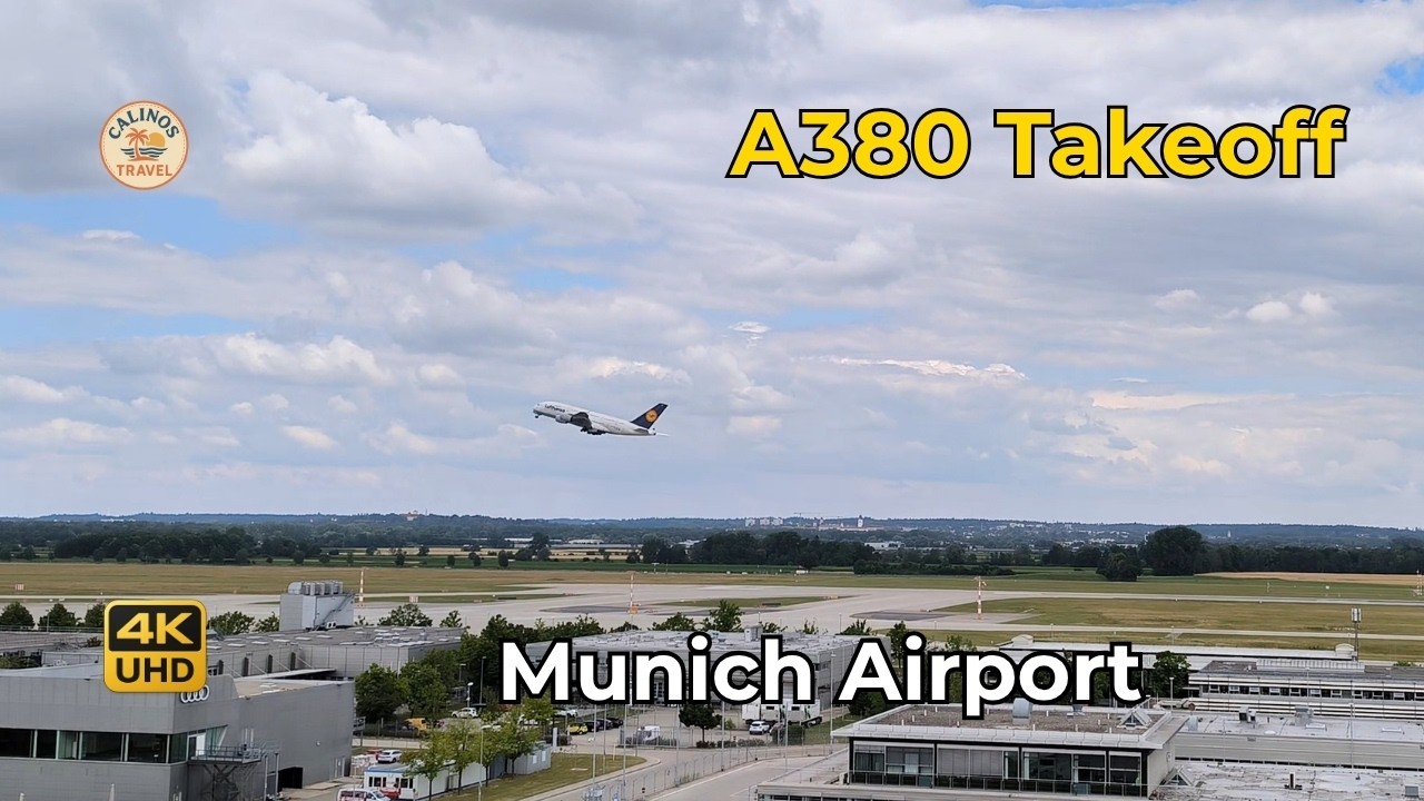 ✈️ Besucherpark Flughafen München – Rundgang & A380 Start (4K) | Airport Tour