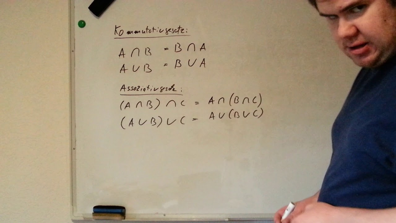 Rechengesetze für Mengen + Beweis -- Mathematik für Informatiker